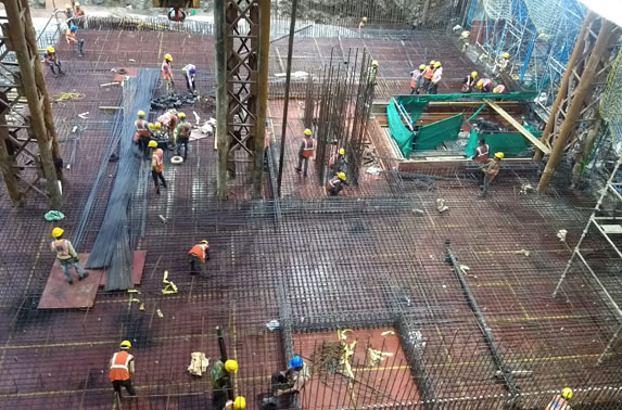 Concourse Slab Progress in Grid 6-8 at Churchgate Station