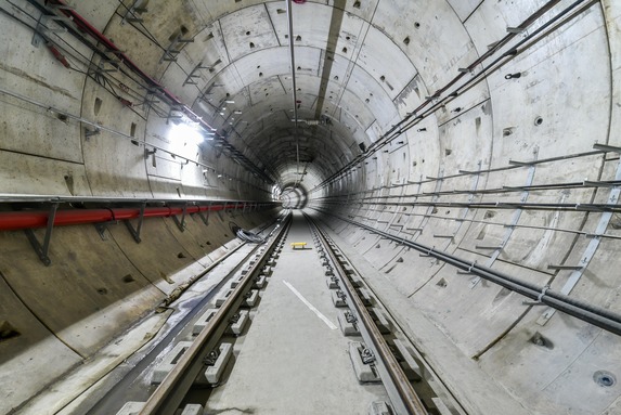 The work is progressing at a rapid pace at Marol Naka Station