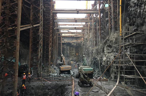 Excavation Progress in Grid 20-24 at Churchgate Station