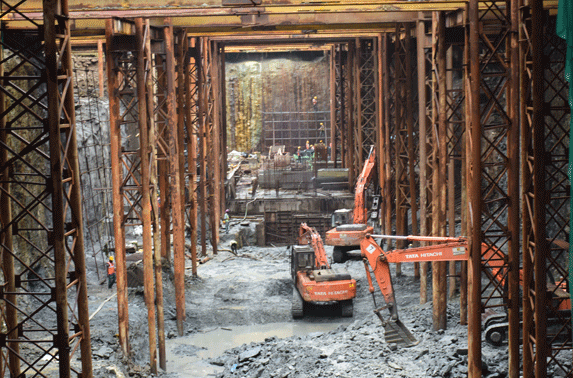 Excavation in progress (G. 15-17) - Mumbai Central Station