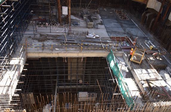 Mumbai Central - Destaging work of concourse slab for TBM retrieval in progress