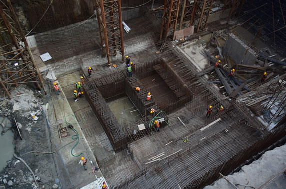 Mumbai Central - Base Slab Reinforcement Work in Progress