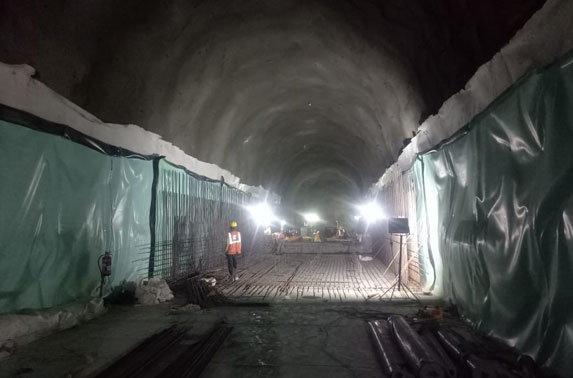 NATM Upline Invert RCC Progress at Cuffe Parade Station