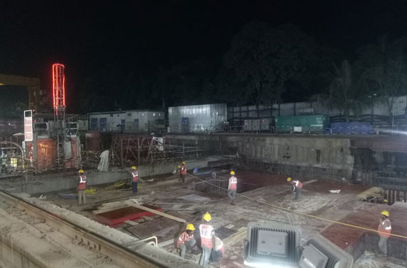 Roof Slab Shuttering Progress in Grid C6-C3 at Cuffe Parade Station