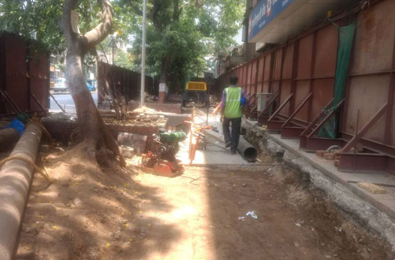 Dadar & Shitladevi road works